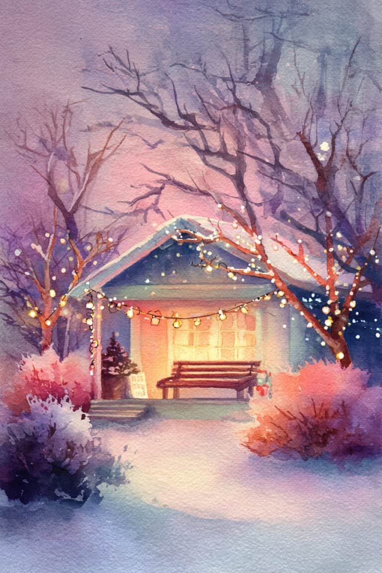 Cottage Garden Winter Lights