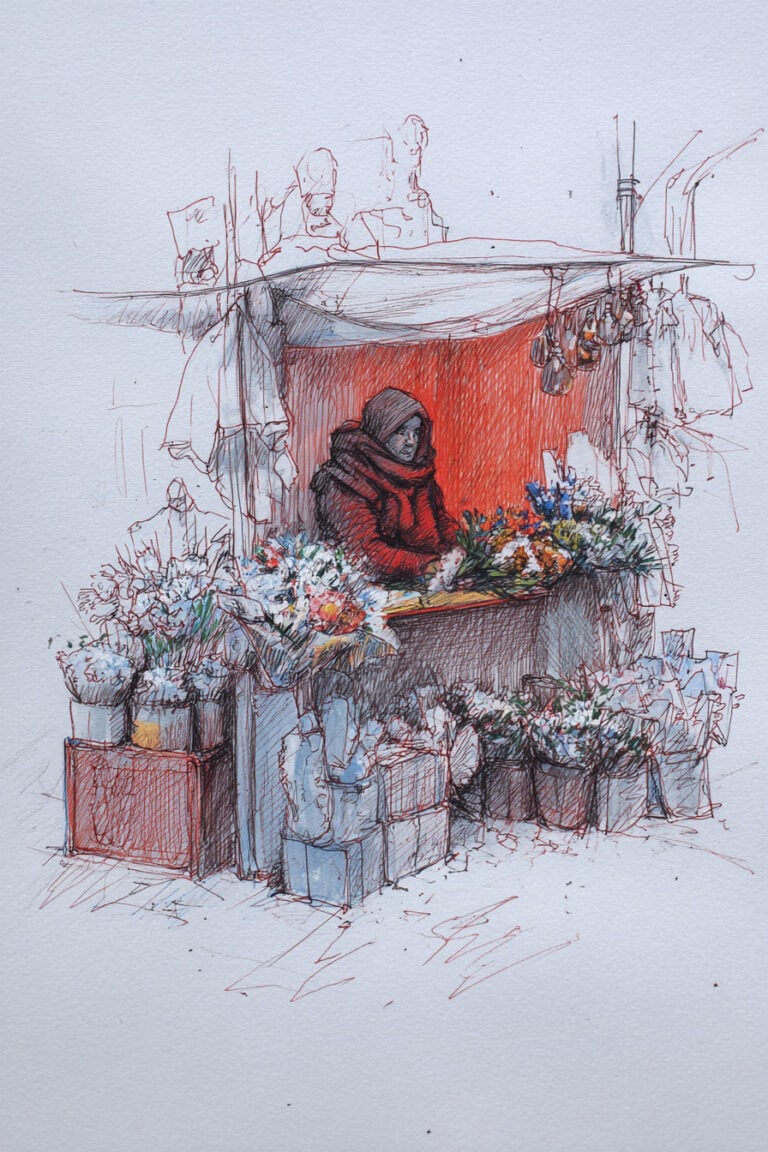 Flower Stand in Winter