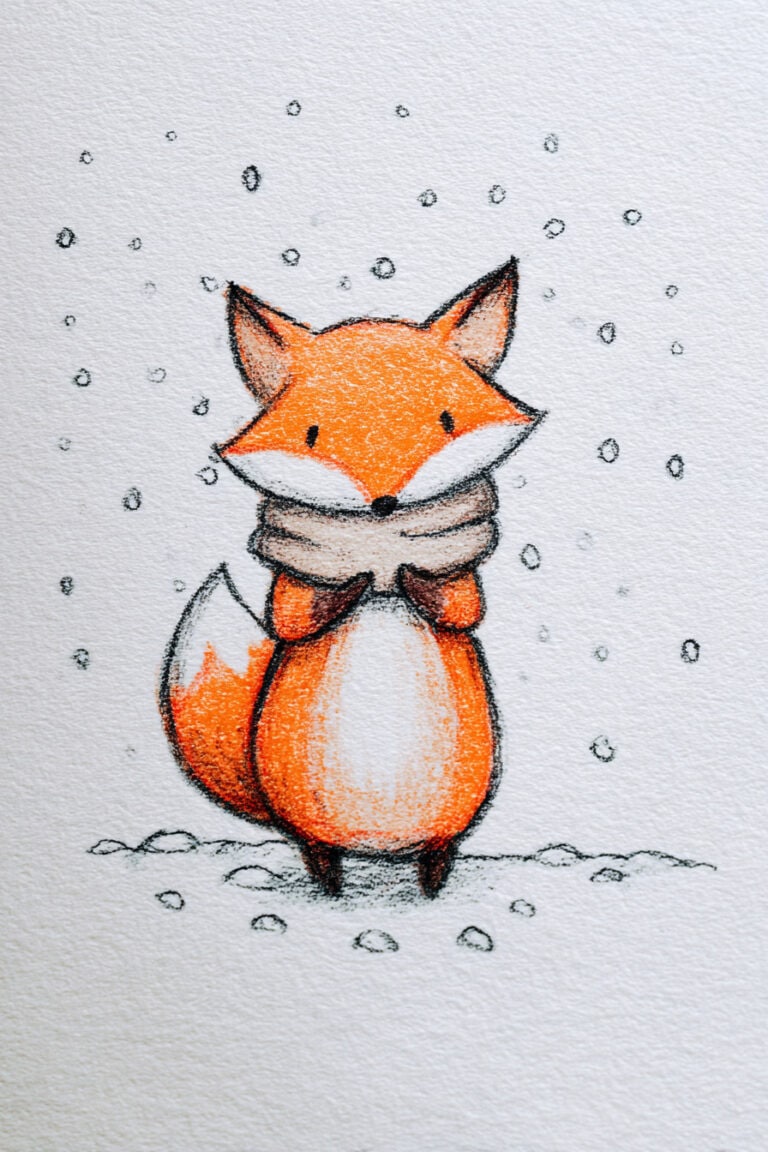Fox Warming His Paws