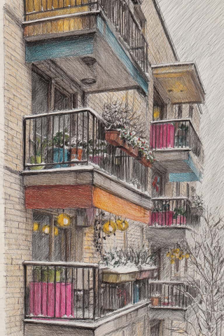 Frosty Apartment Balconies