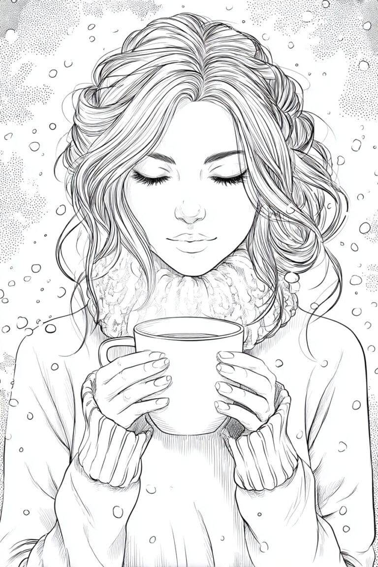 Girl in Oversized Sweater