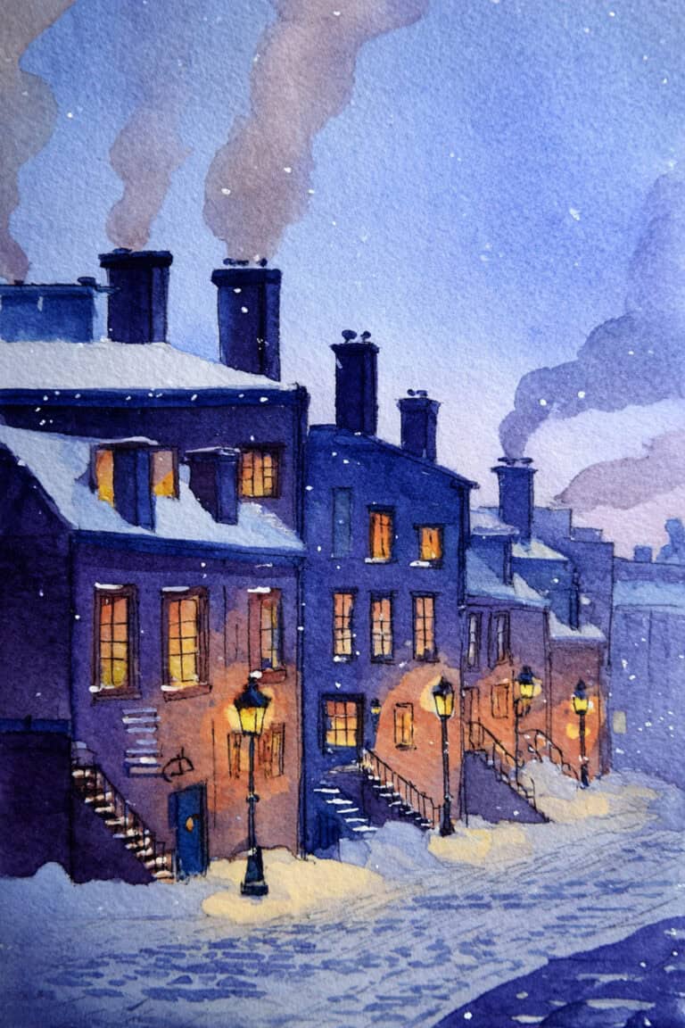 Smoking Chimney Row Houses