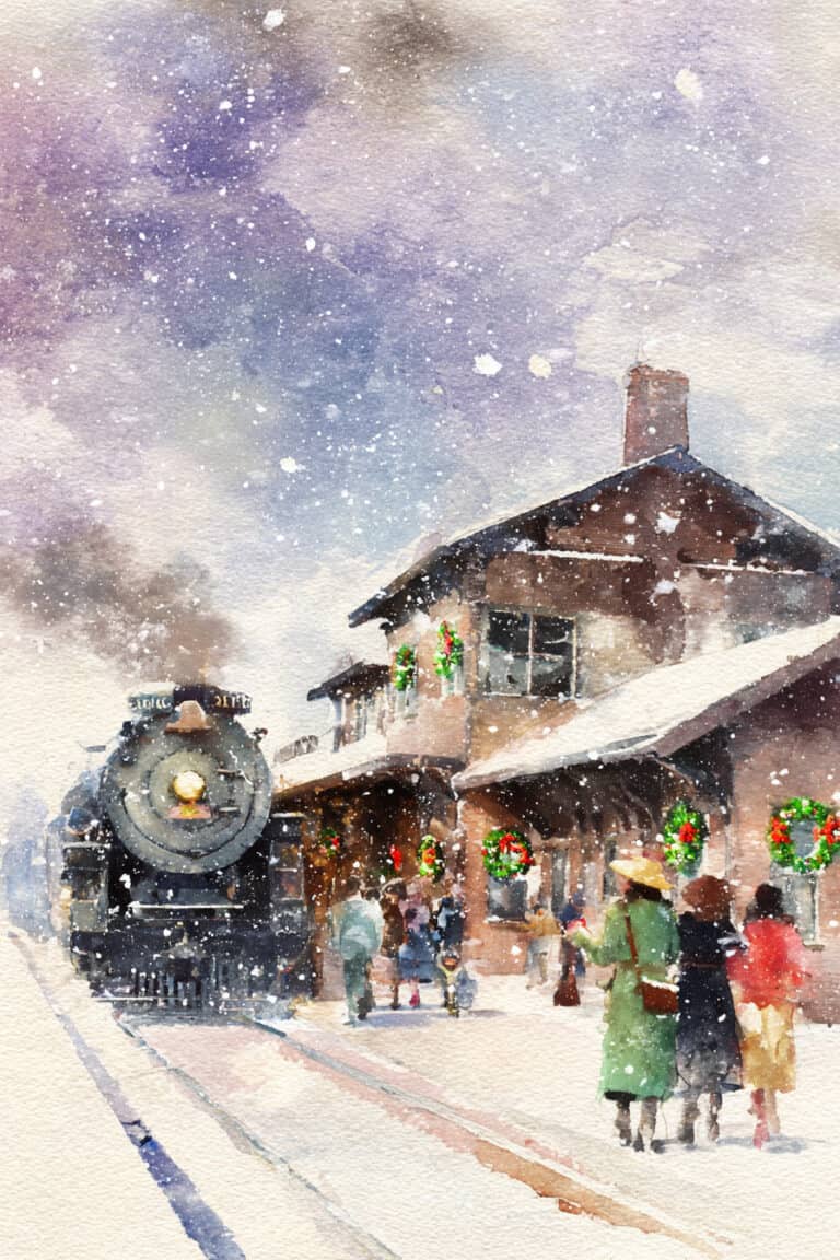 Train Station Village Arrival
