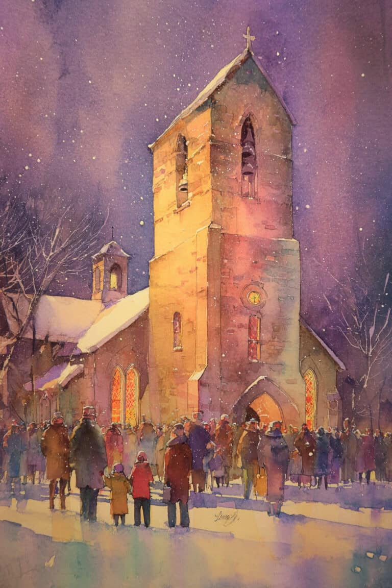 Village Church Bells Evening