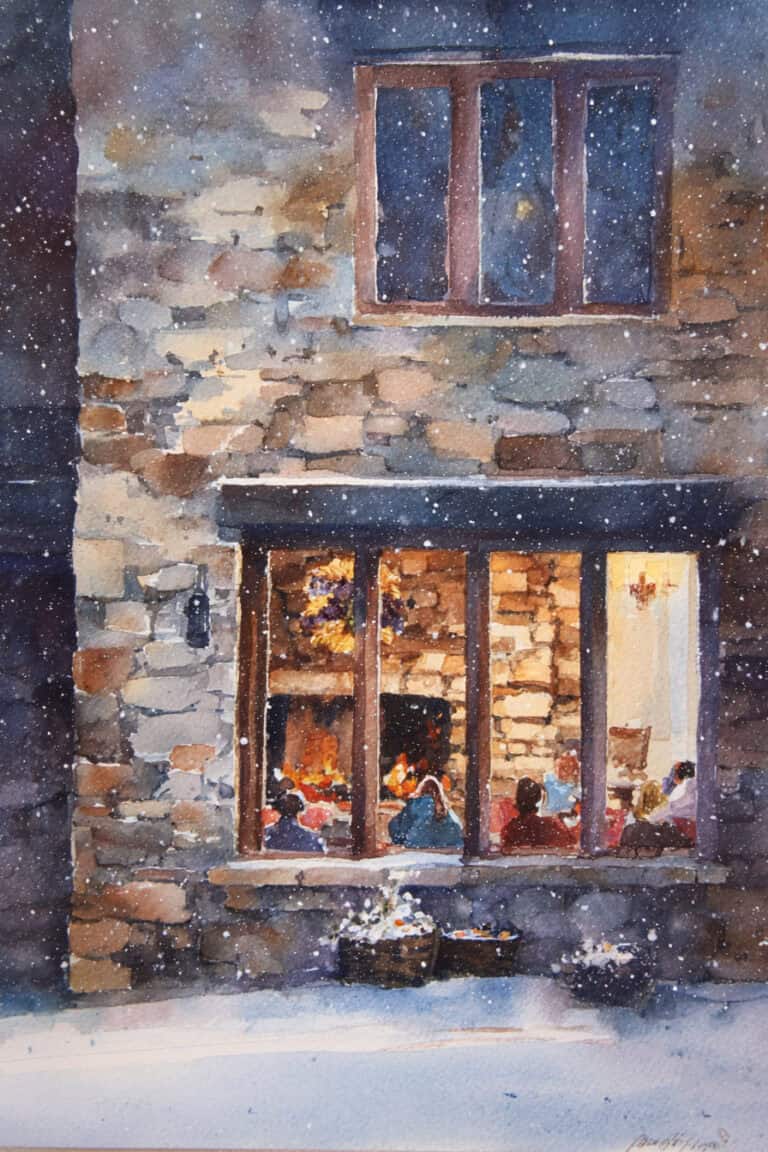 Village Inn Fireplace Glow
