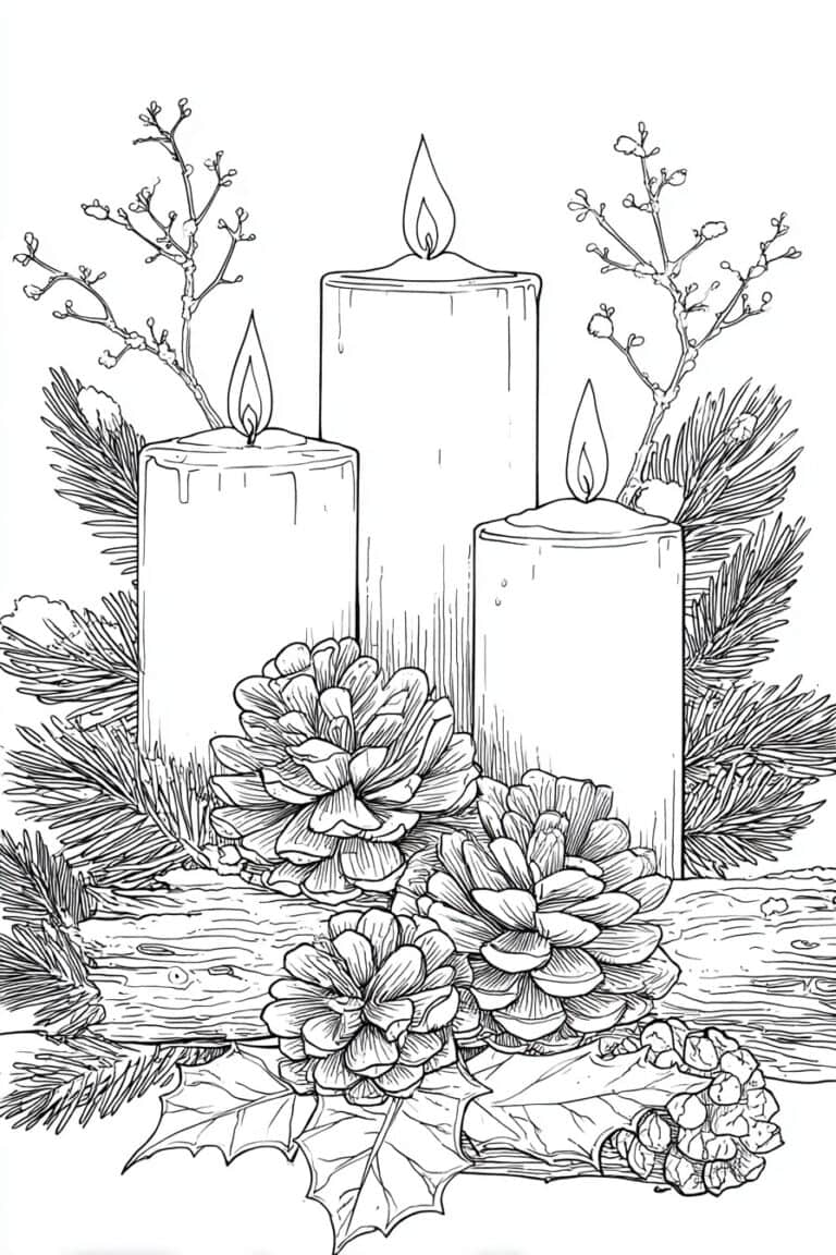Winter Candle Arrangement