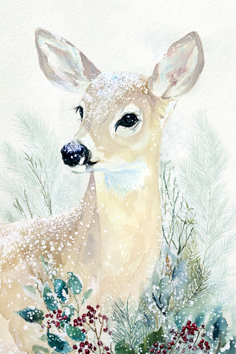 Winter Deer Doe