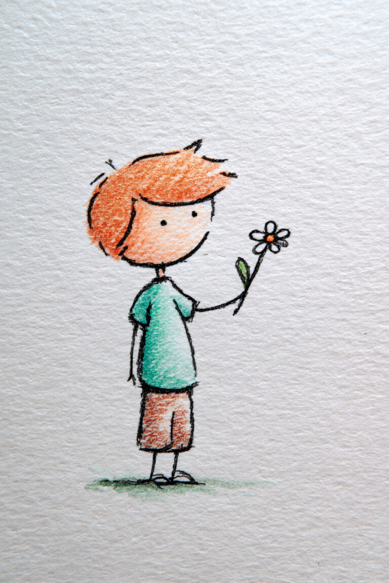 Boy Giving Flower