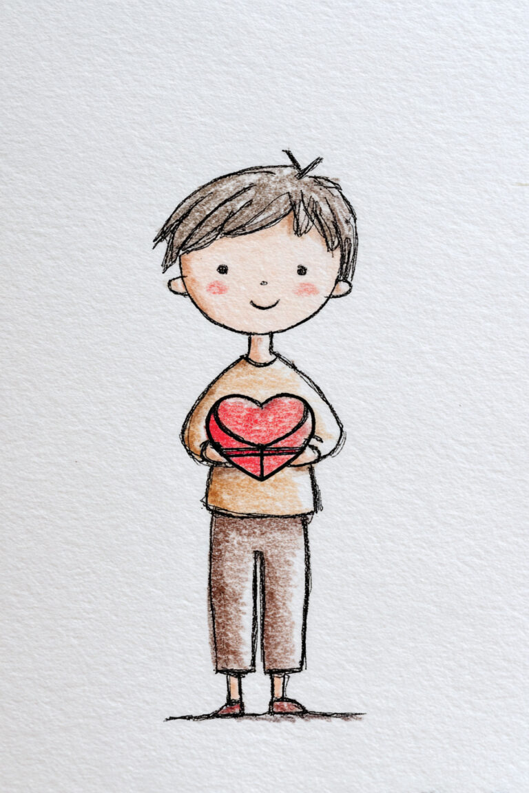 Boy Holding Chocolate Box