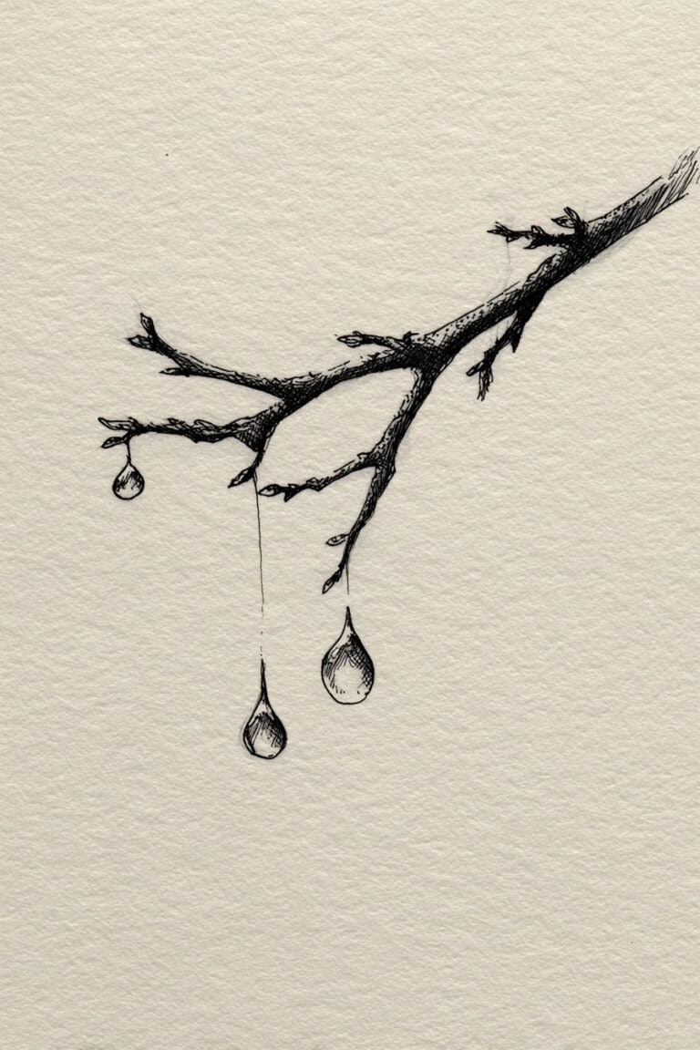 Branch with Morning Dew