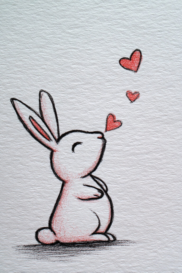 Bunny Sending an Air Kiss