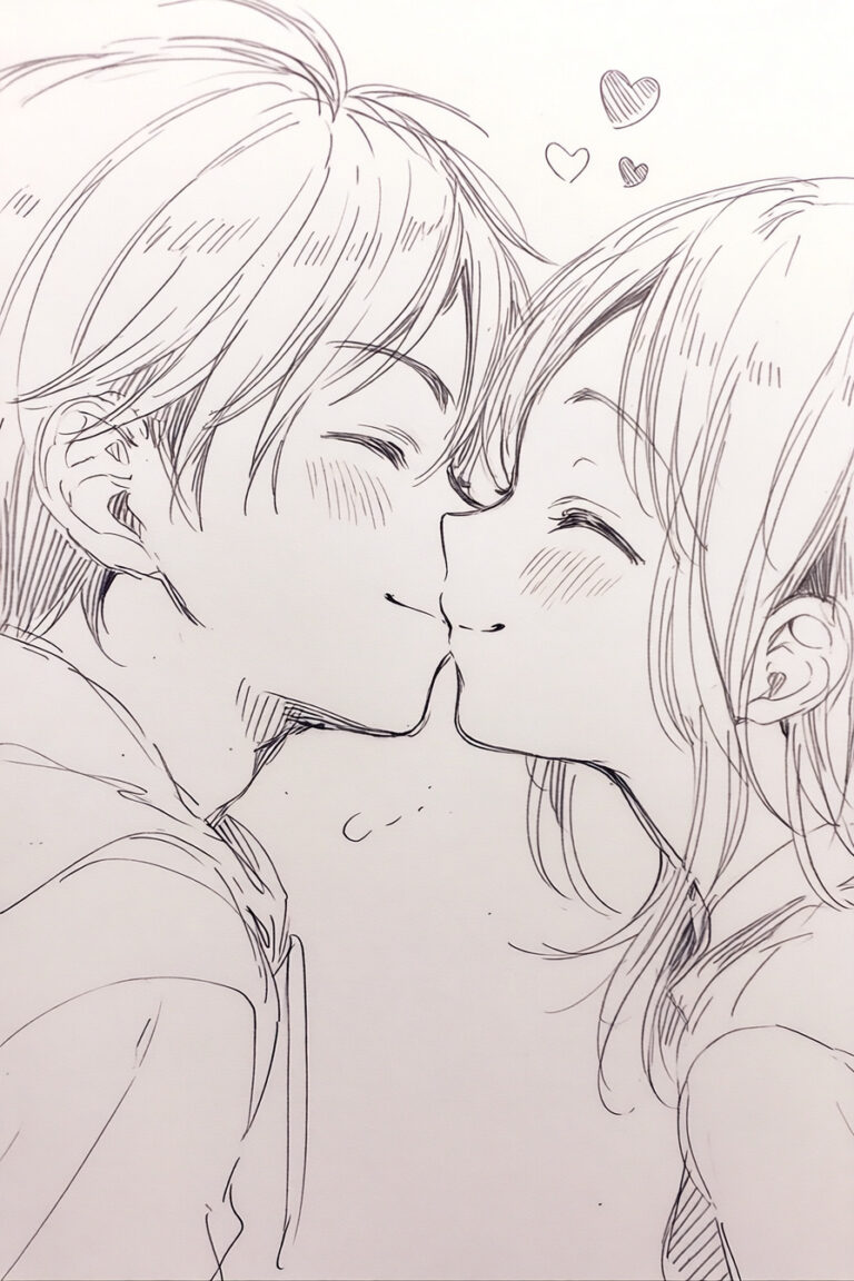 Cheek Kiss Profile View