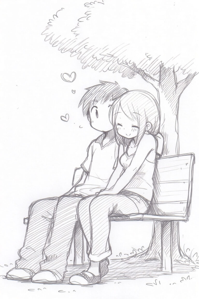 Couple on Park Bench