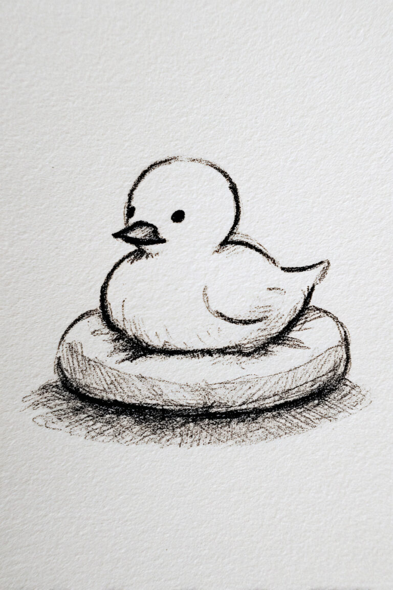 Duck Resting on Cushion