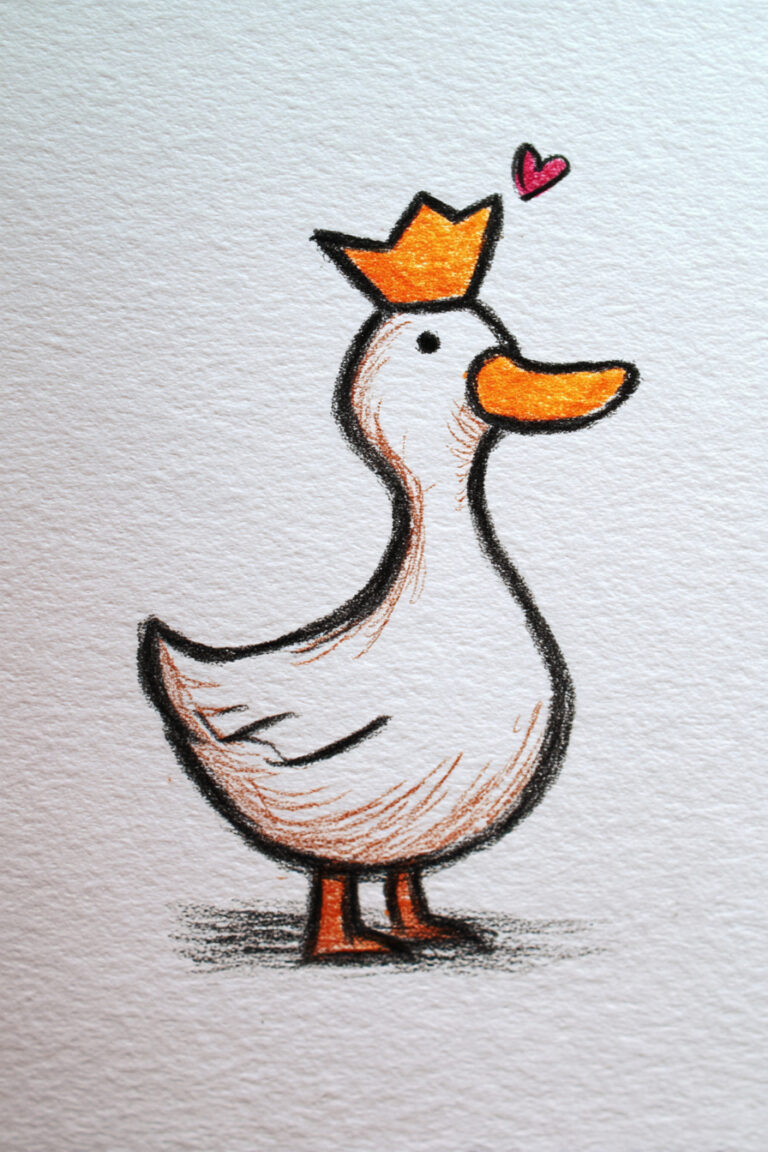 Duck With Love Note Hat