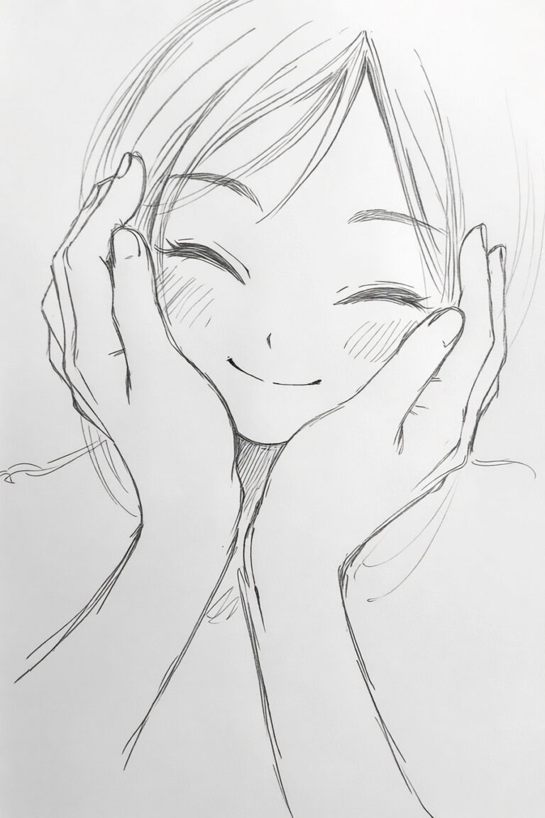 Face Cupping Tender Moment