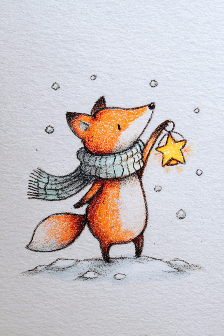 Fox Carrying a Star Lantern