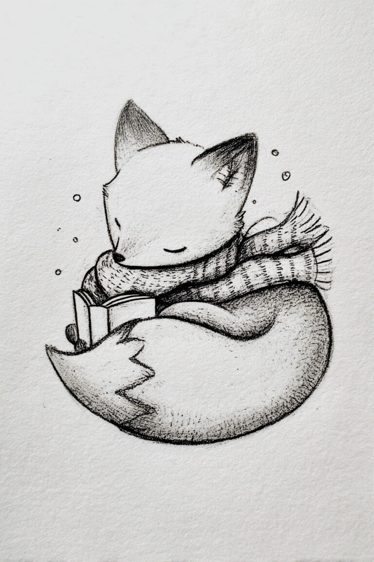 Fox Reading a Book