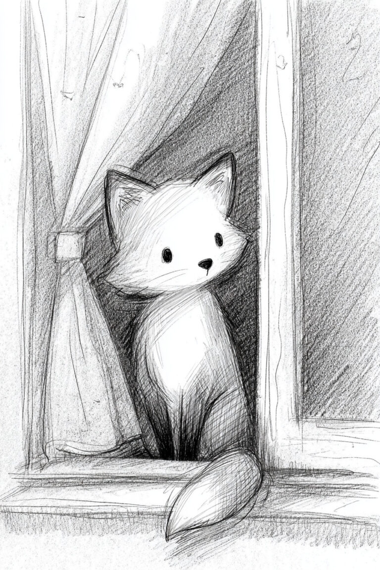 Fox in Window Light