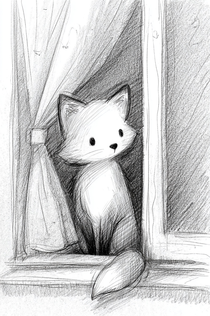 Window Drawing Fox 30 Cute Animal Drawing Ideas for Cozy Sketchbook Pages - Brighter Craft