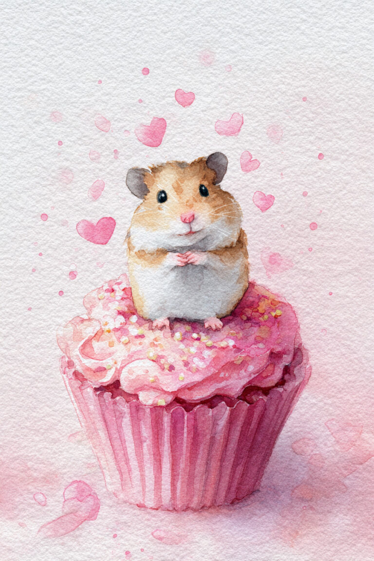 Hamster Cupcake Love