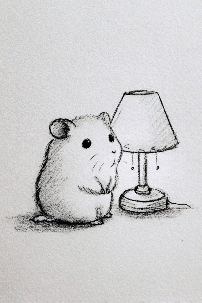 Hamster With Night Lamp