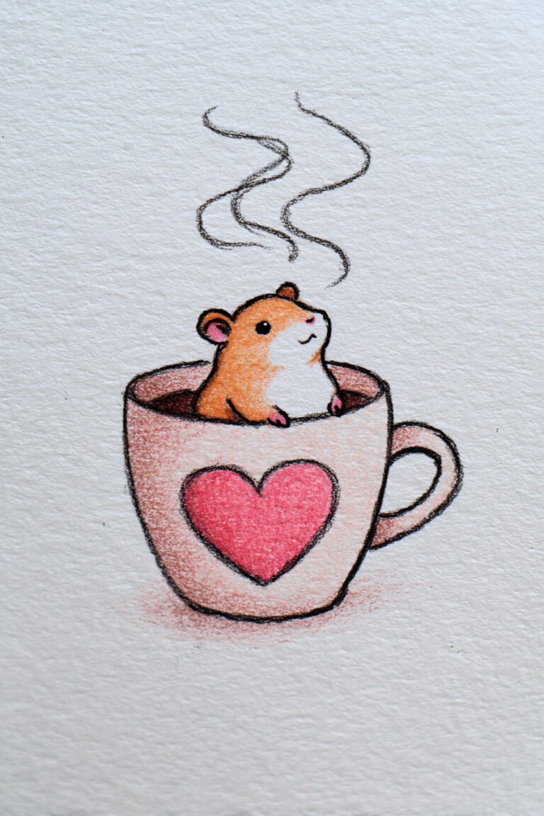 Hamster in Heart Mug