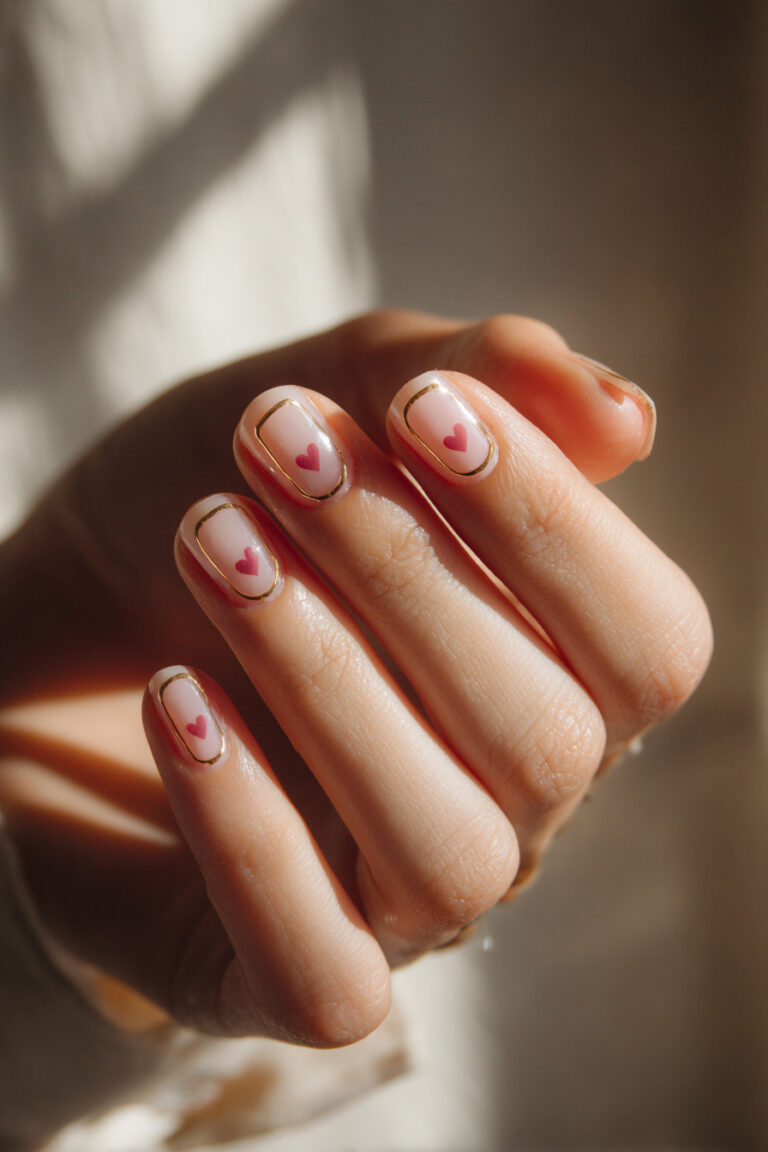 Heart Frame Nails