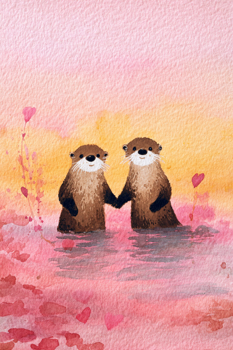 Otter Holding Hands