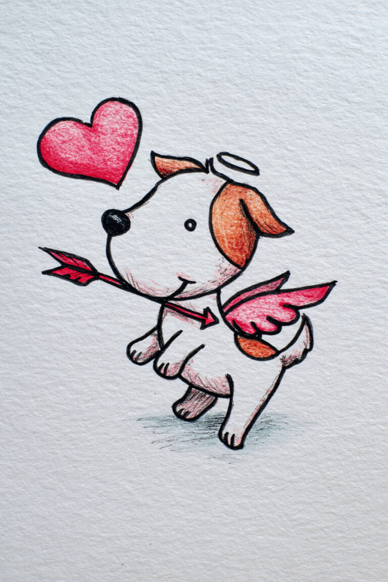 Puppy With Cupid Wings