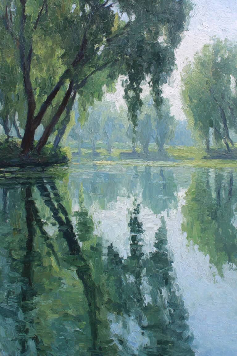 Reflections in the Willow Pond