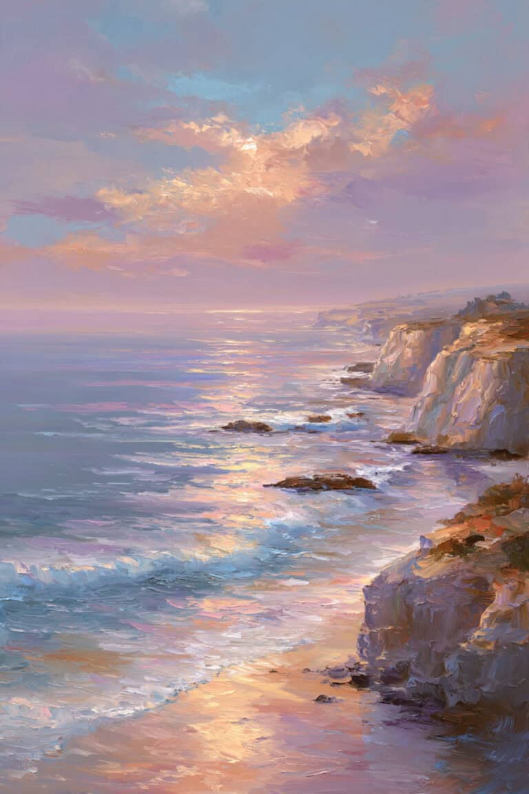 Seaside Cliffs at Soft Sunset