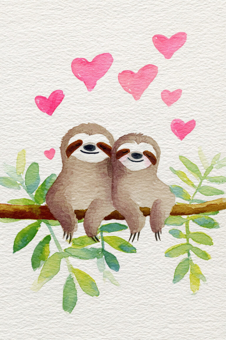 Sloth Valentine Hug