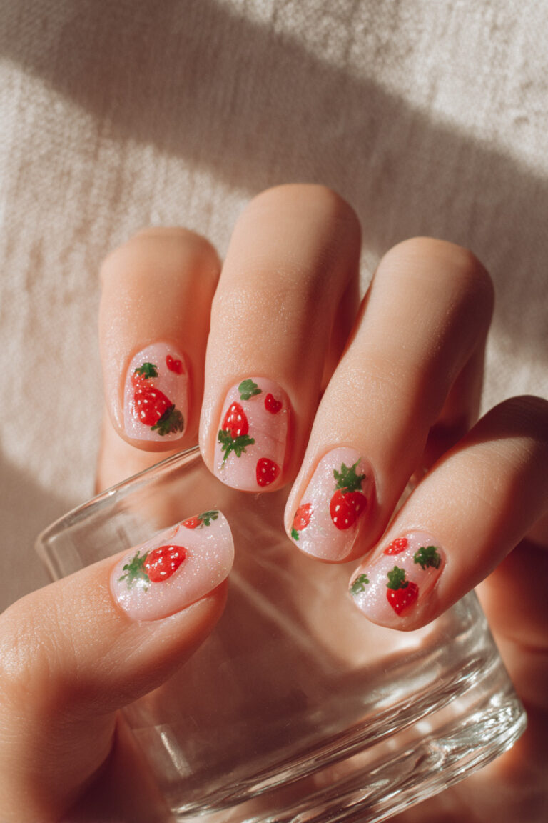 Strawberry Kiss Nails