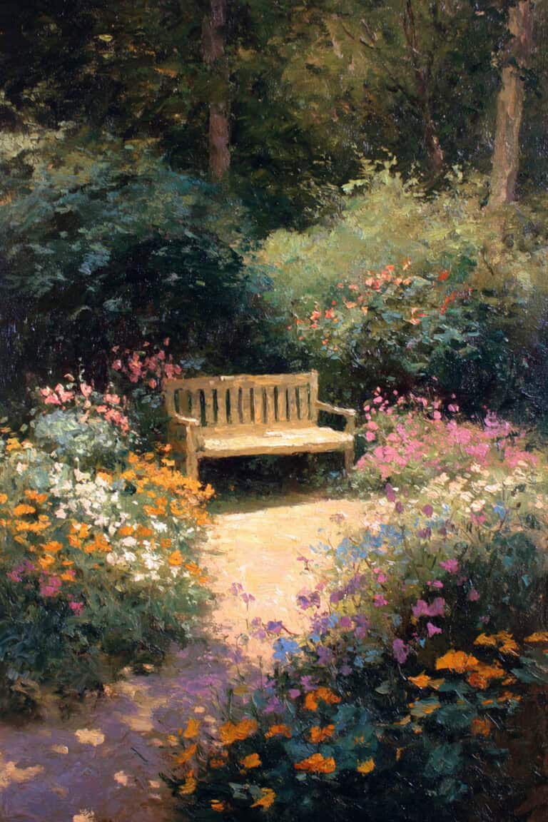 Sunlit Garden Bench