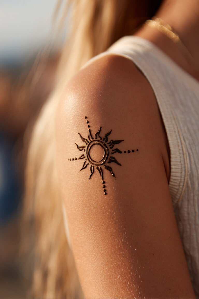 Sunray Shoulder Dotwork