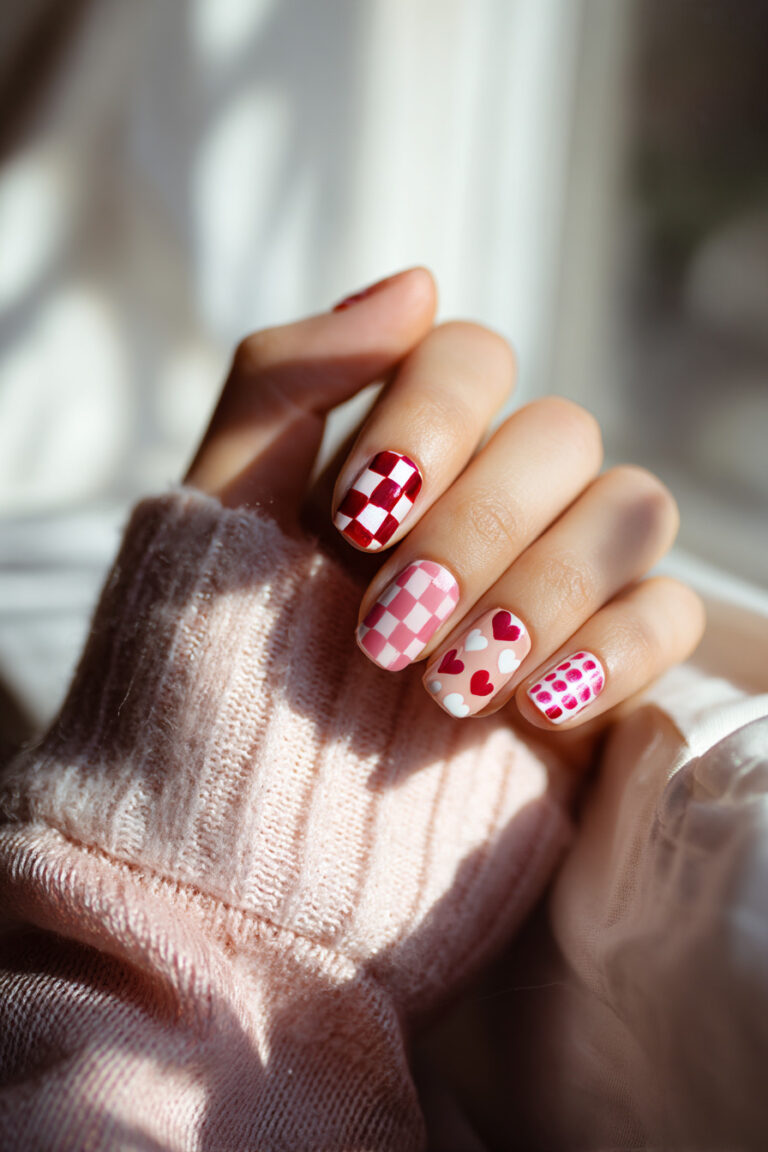 Sweet Checkered Hearts