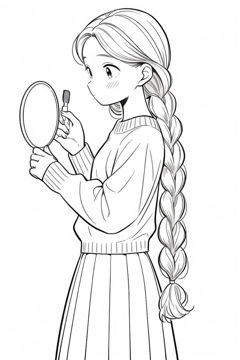 The Girl Brushing Her Hair