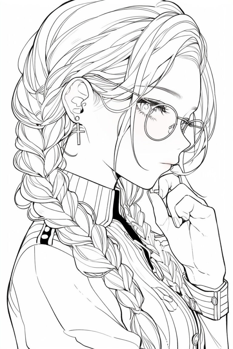 The Student Adjusting Her Glasses