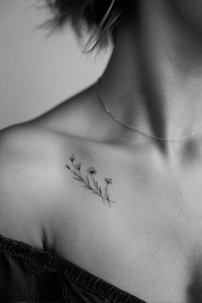 minimal botanical tattoo designs
