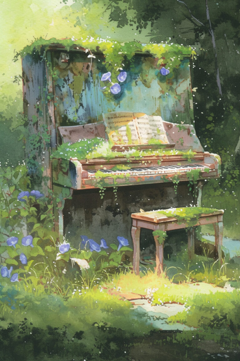 Abandoned Piano in Bloom