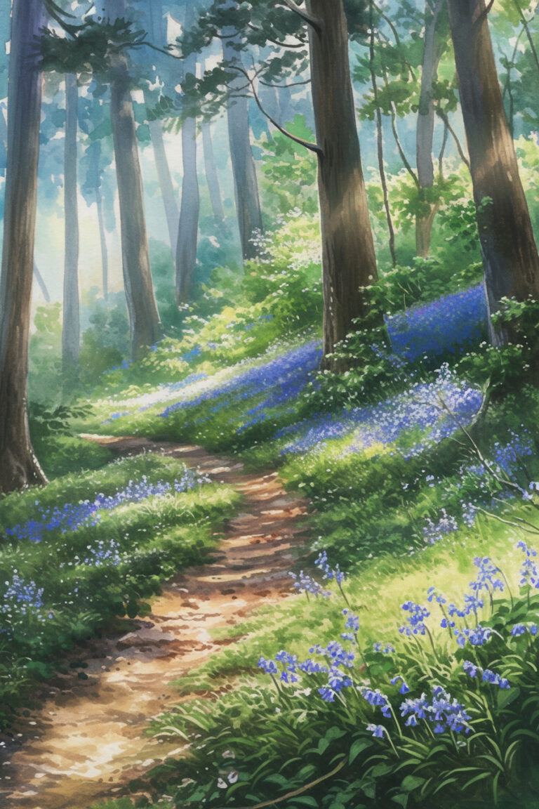Bluebell Forest Path