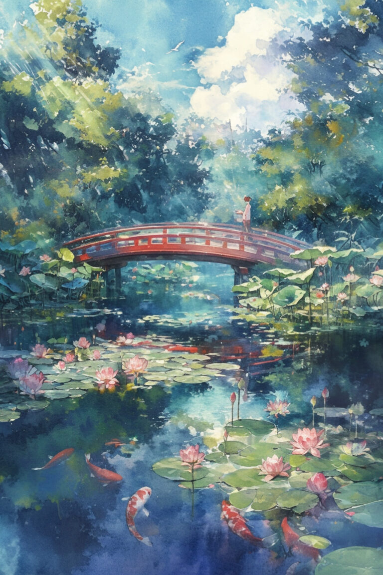 Bridge over Water Lilies