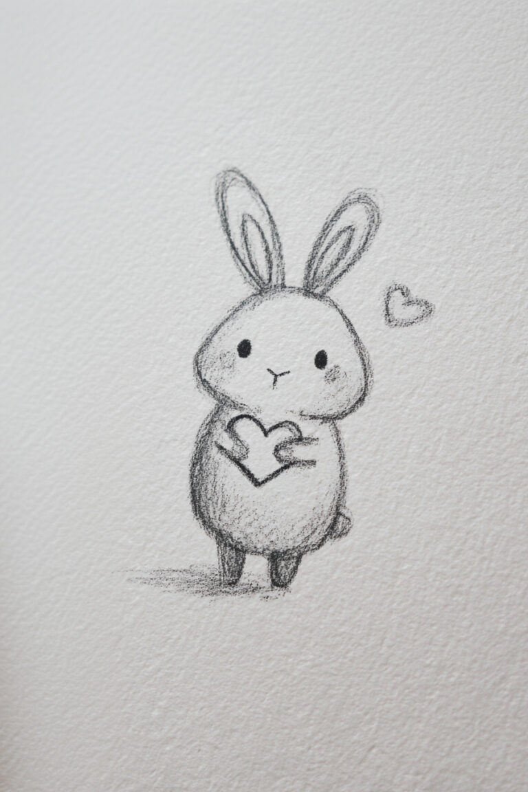 Bunny Holding Heart