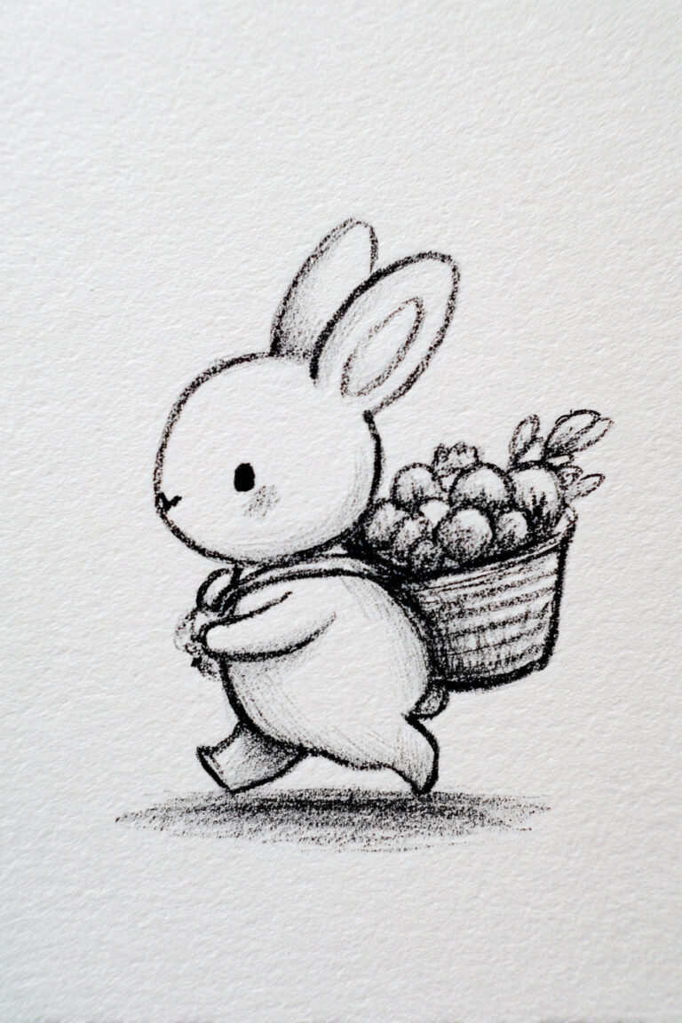 Bunny With Berry Basket
