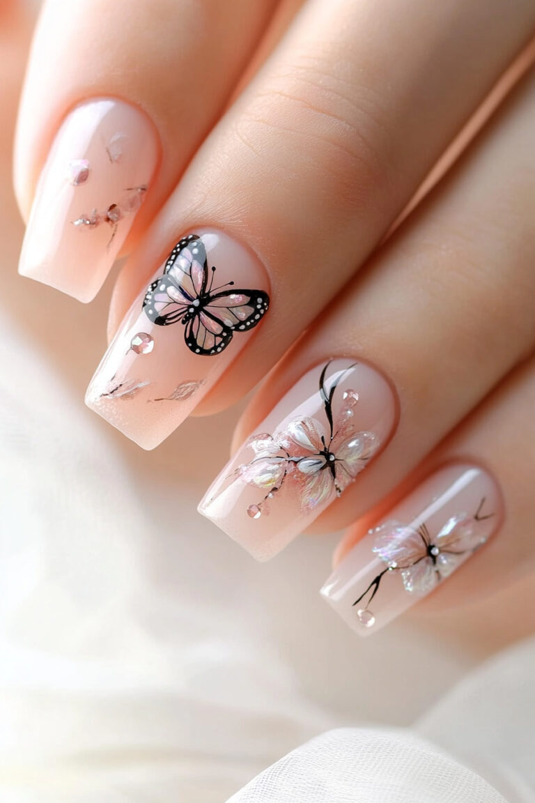 Butterfly Accent Nail