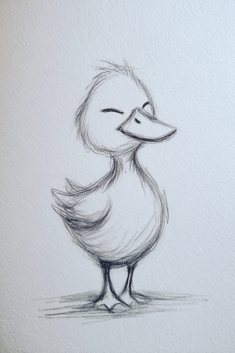 Duck with Closed Eyes
