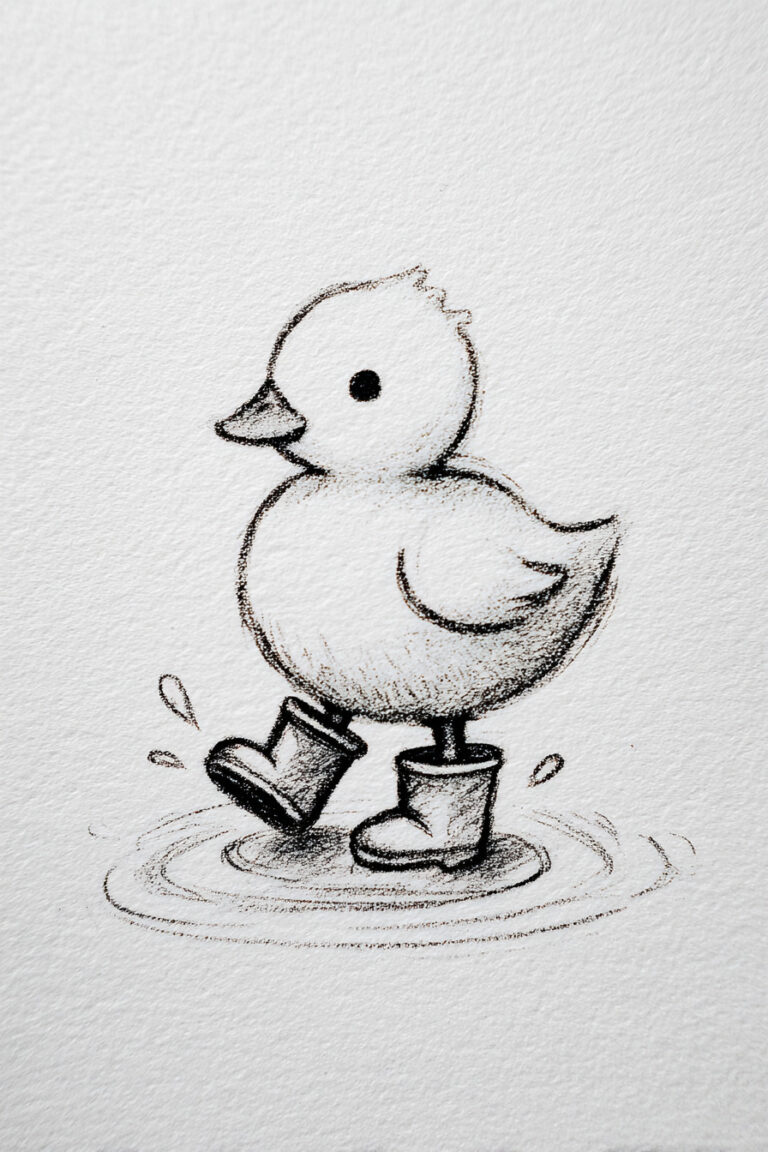Duckling in Rain Boots