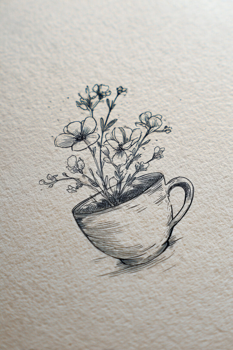 Floral Teacup Still Life