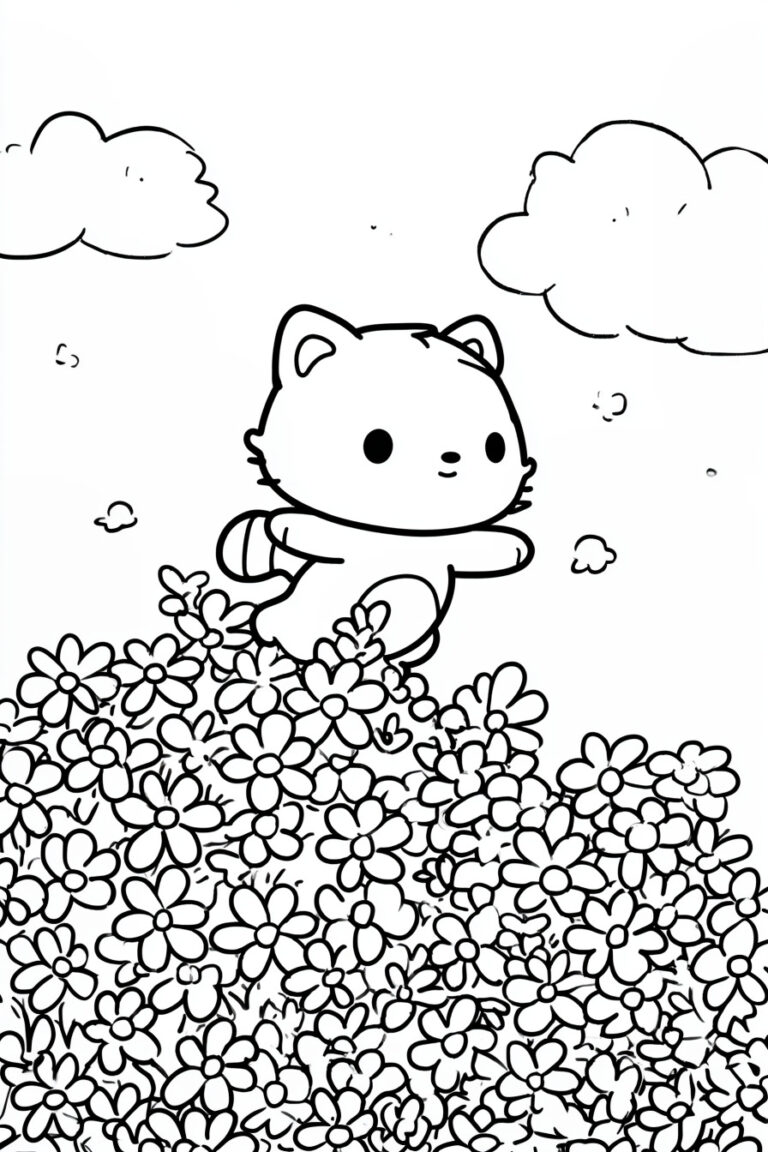 Flower Field Raccoon